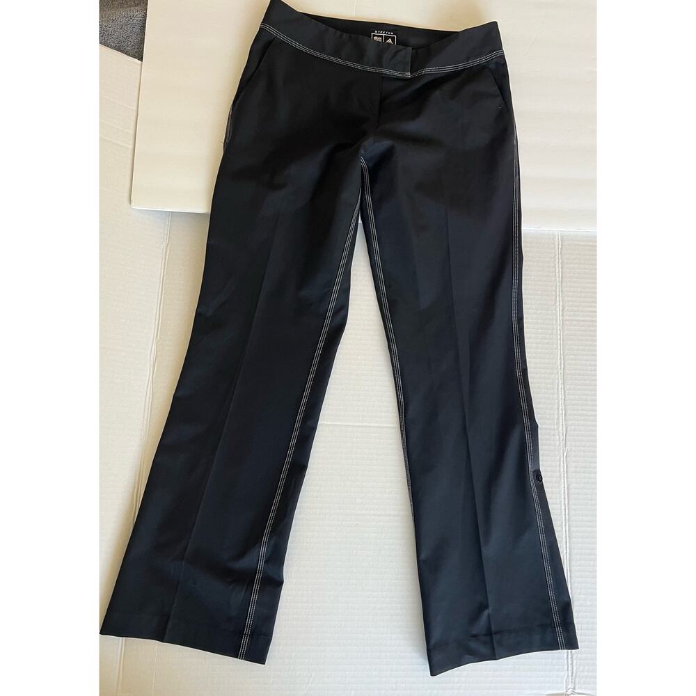 Adidas Women’s Stretch Golf Black Mid Rise Polyester‎ Spandex Crop/Long Pants 4